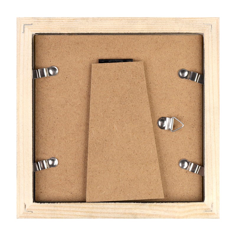 WUTL 4x4 Grain Picture Frames Square Classic Natural Wood 6 Pack for Wall Mounting and Tabletop Display - Image 4